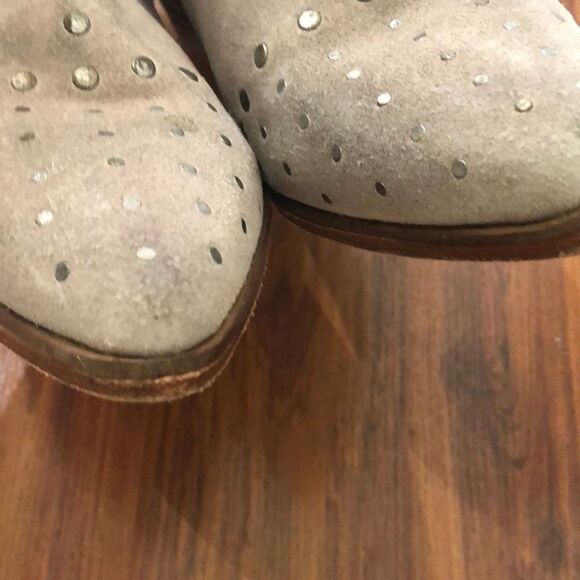 Free people suede bootie tan with studs 38 - Picture 7 of 8